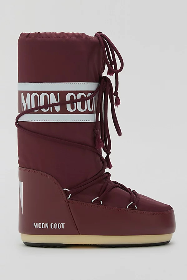 Moon Boot Icon Nylon Boot in Raspberry, Women's at Urban Outfitters | Urban Outfitters (US and RoW)