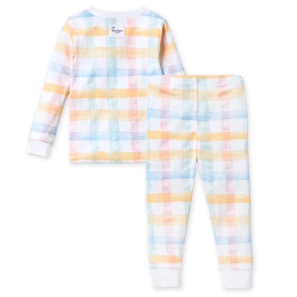 Multi Buffalo Check Organic Cotton Pajamas - 2 Toddler | Burts Bees Baby