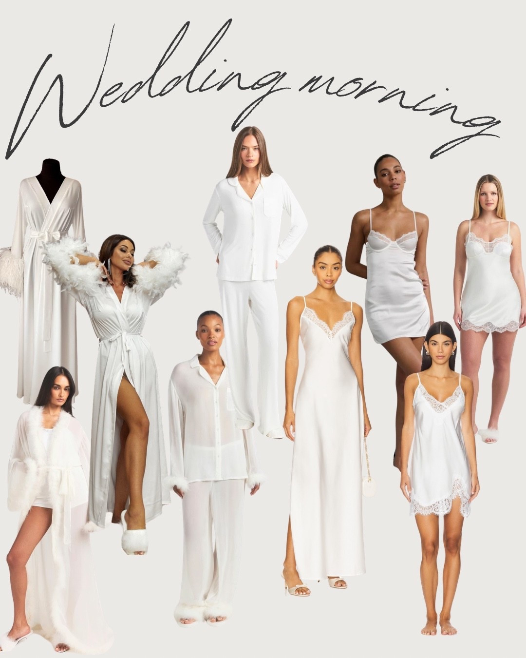Morning of the wedding getting ready inspo! #wedding #bridetobe #white #pajamas #robe #bridalrobe #bridal #bride

#LTKTall #LTKmorningroutine #LTKWedding