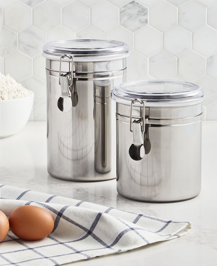 Martha Stewart Collection Set of 2 Food Storage Canisters, Created for Macy's & Reviews - Kitchen... | Macys (US)