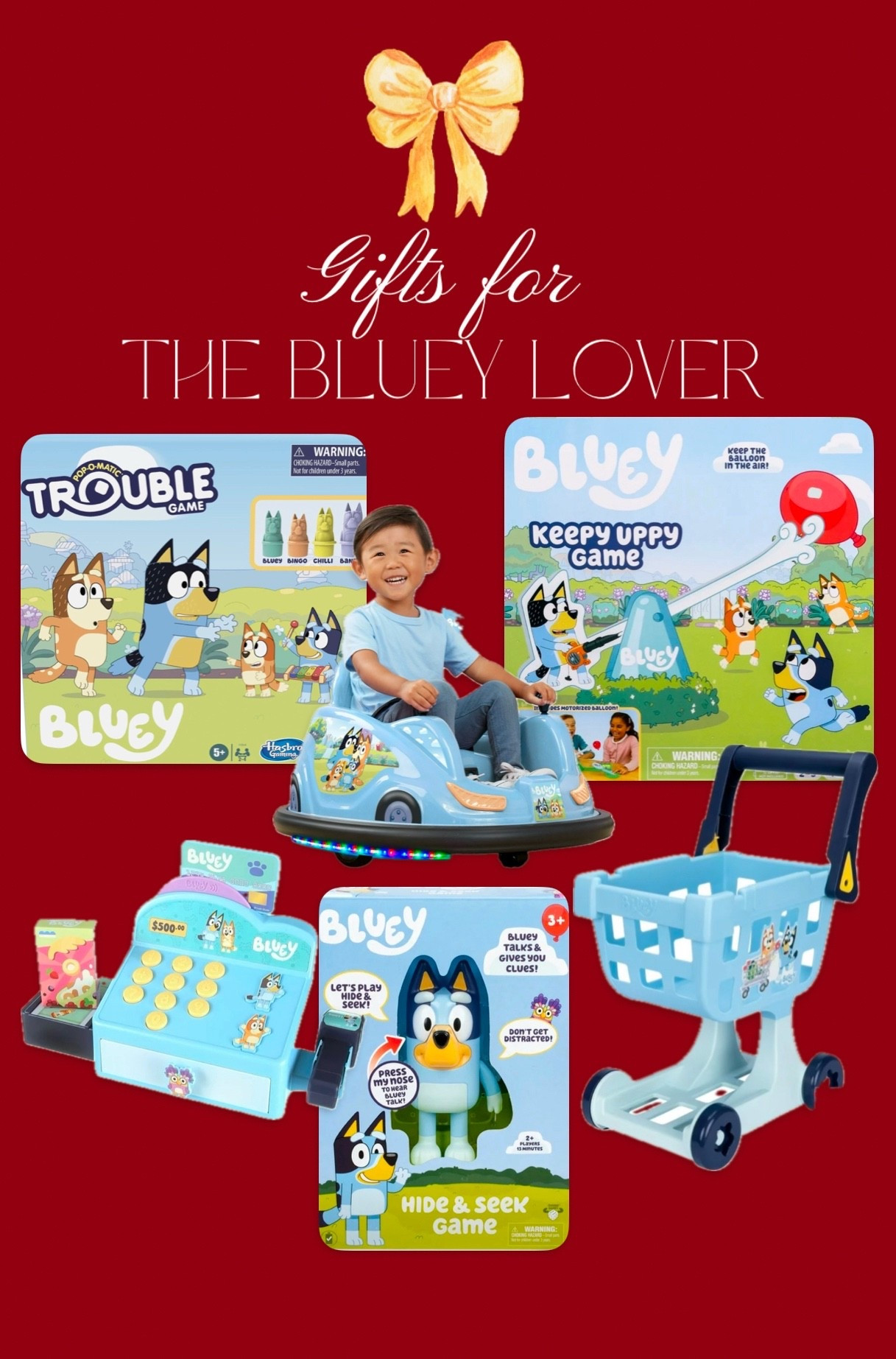 For the kid (or adult) in your life who lives Bluey as much as our kids do. So many of these are on our Christmas list for the kids. 

Bluey Toys | Toys for Toddlers | Gifts for Toddlers | Little Girl Gifts | Little Boy Gifts | Bluey Gifts 



#LTKGiftGuide #LTKKids #LTKCyberWeek