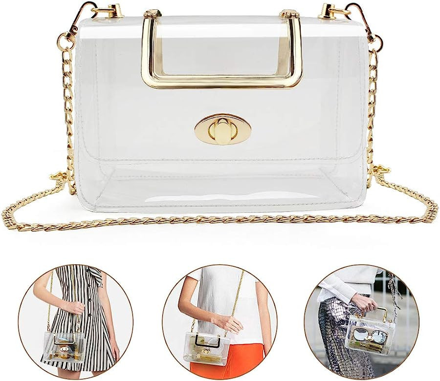 COROMAY Clear Purse for Women, Clear Crossbody Bag, Clear Stadium Purse Handbags | Amazon (US)