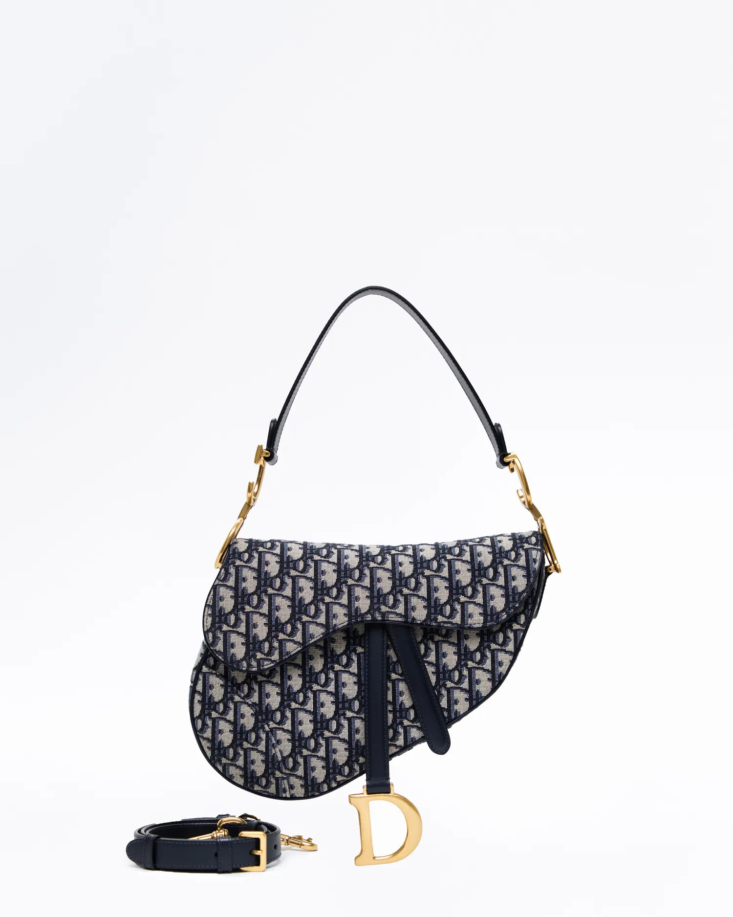 Oblique Saddle Bag with Strap | Vivrelle