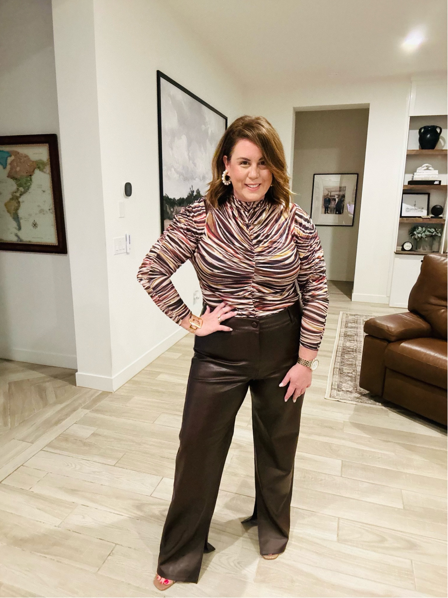 Swamp out pattern for brown monochromatic look 🤎 jewelry by Rad & Rae 

#LTKplussize #LTKstyletip #LTKover40