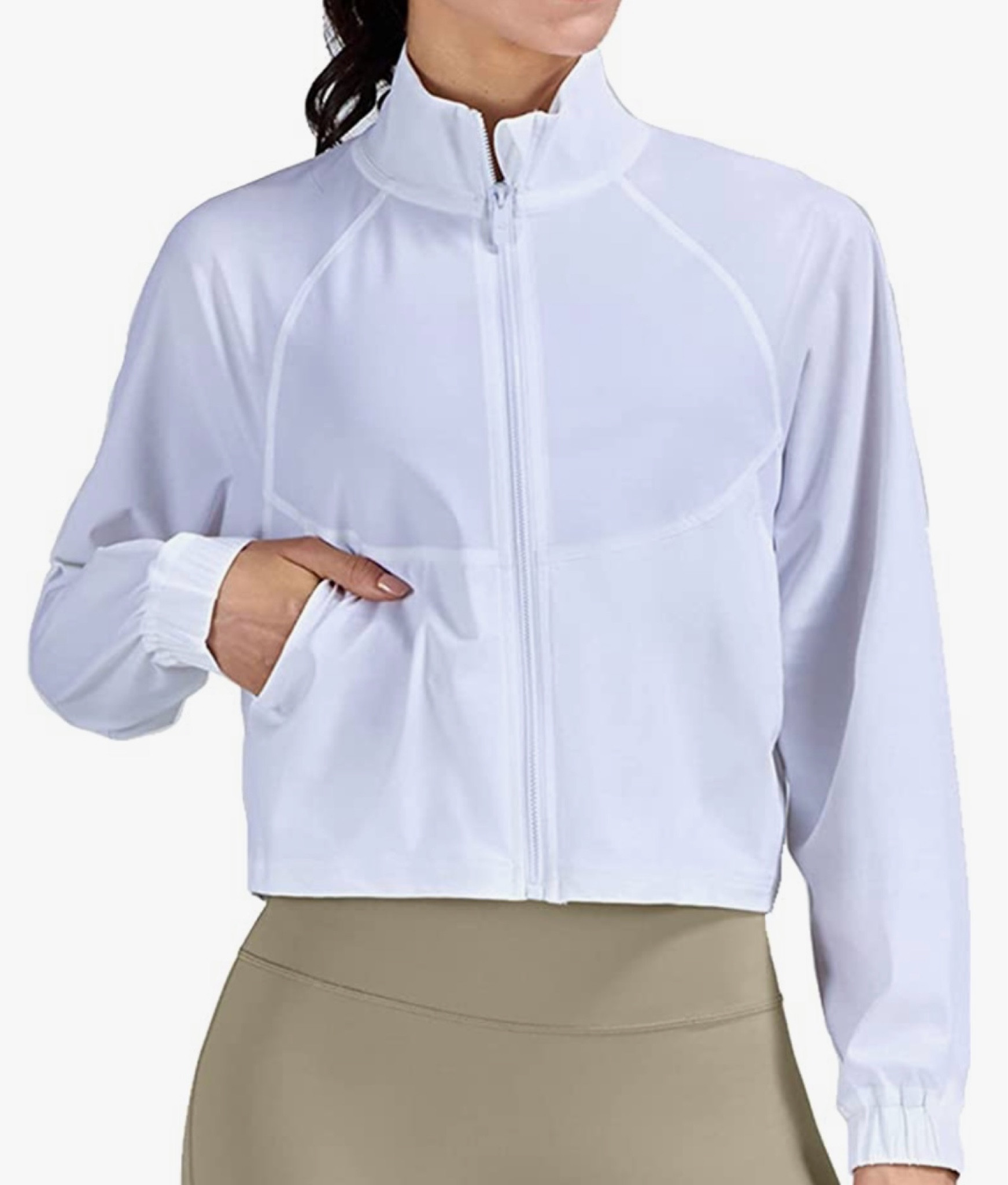 Super cute cropped workout jacket! Lightweight and washes well. Easy to throw over your shoulders for layering days or tie around your waist. Comes in a to  of colors too. Love it! 

#LTKActive #LTKGiftGuide #LTKFindsUnder50