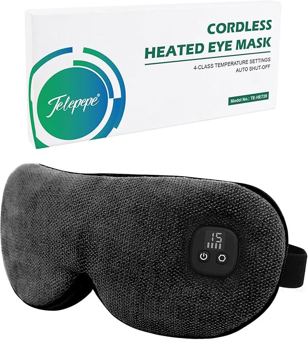 Heated Eye Mask Cordless Rechargeable 4 Heat Levels 4-Level Timing Washable Cover
        for Dry... | Amazon (US)