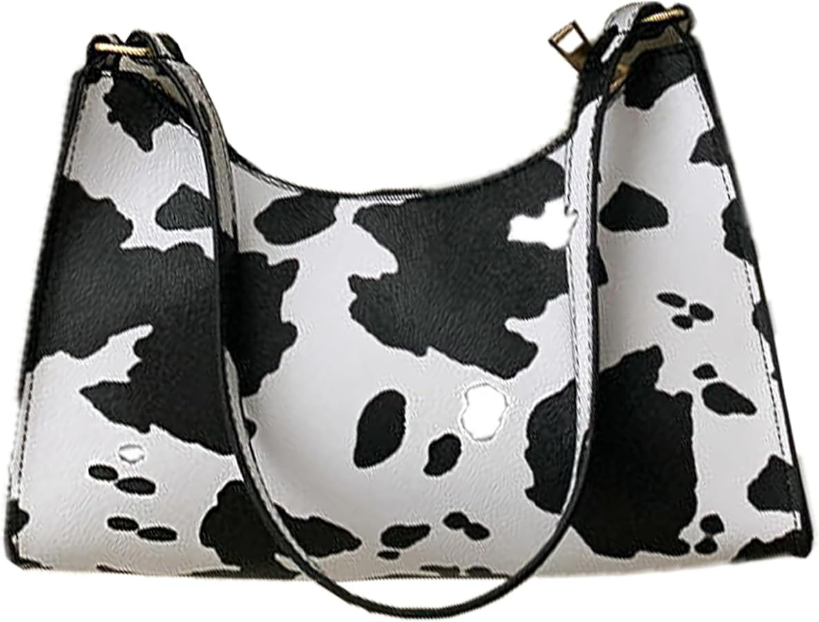 Women Cow Print Shoulder Bag Clutch Purse Underarm Handbag Satchel Zipper Tote Bag Bags With Zipp... | Amazon (US)