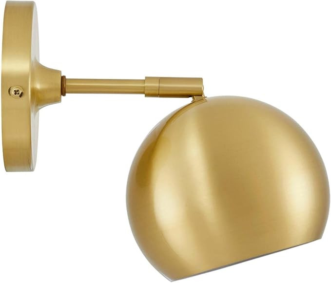Modway Chalice 1-Light Modern Metal Swing-Arm Wall Sconce in Satin Brass | Amazon (US)