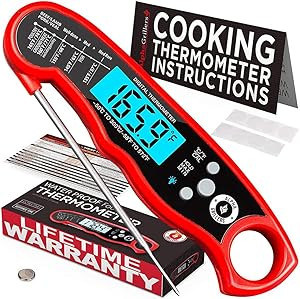 Alpha Grillers Instant Read Meat Thermometer for Grill and Cooking. Best Waterproof Ultra Fast Th... | Amazon (US)