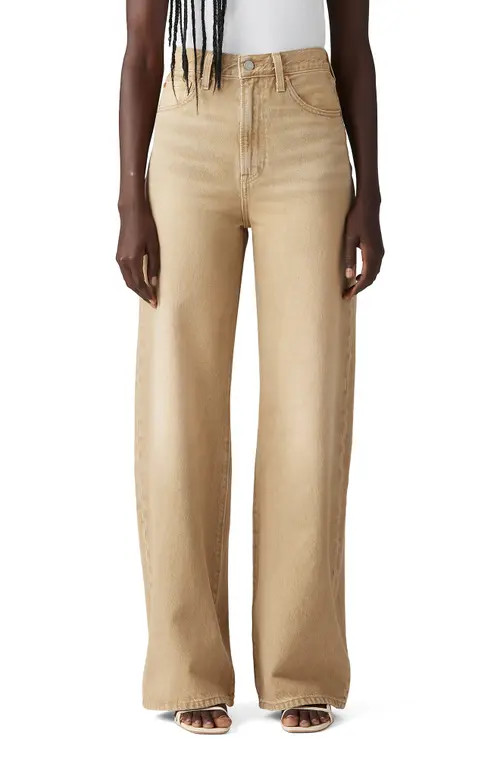 levi's Ribcage High Waist Wide Leg Jeans in Scraped Travertine at Nordstrom, Size 27 30 | Nordstrom