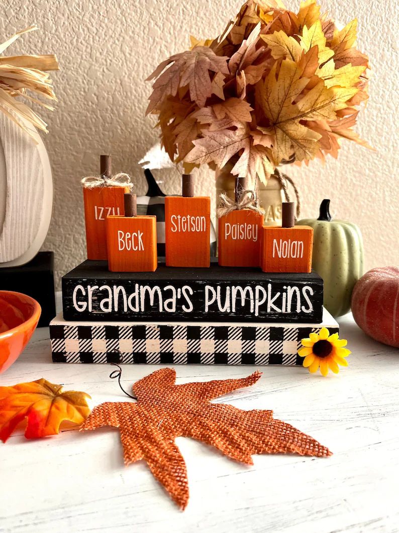 Grandma's Pumpkins Fall Gift Fall Decor Home Decor - Etsy | Etsy (US)