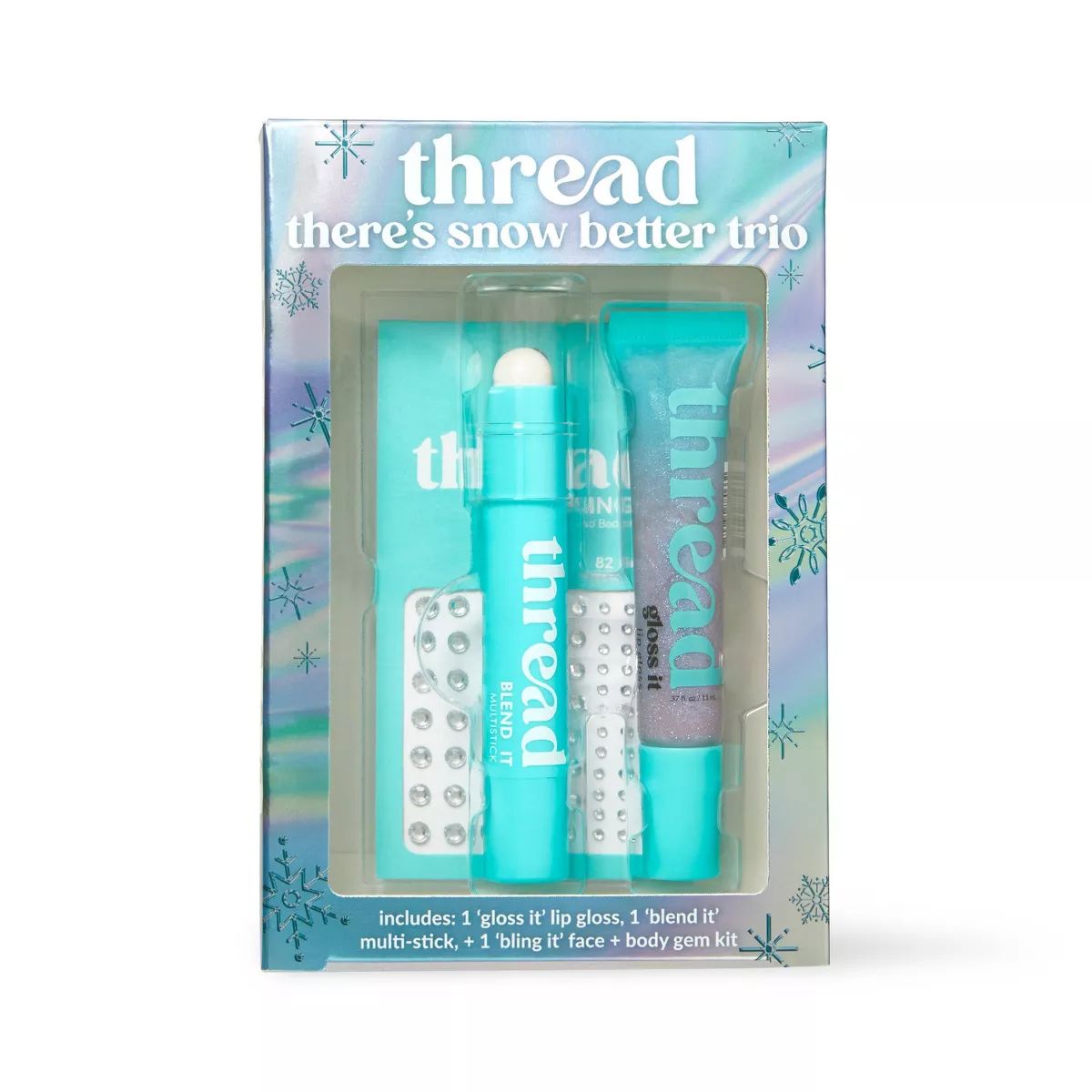 Thread There's Snow Cosmetic Gift Set - 0.49oz/3pc | Target