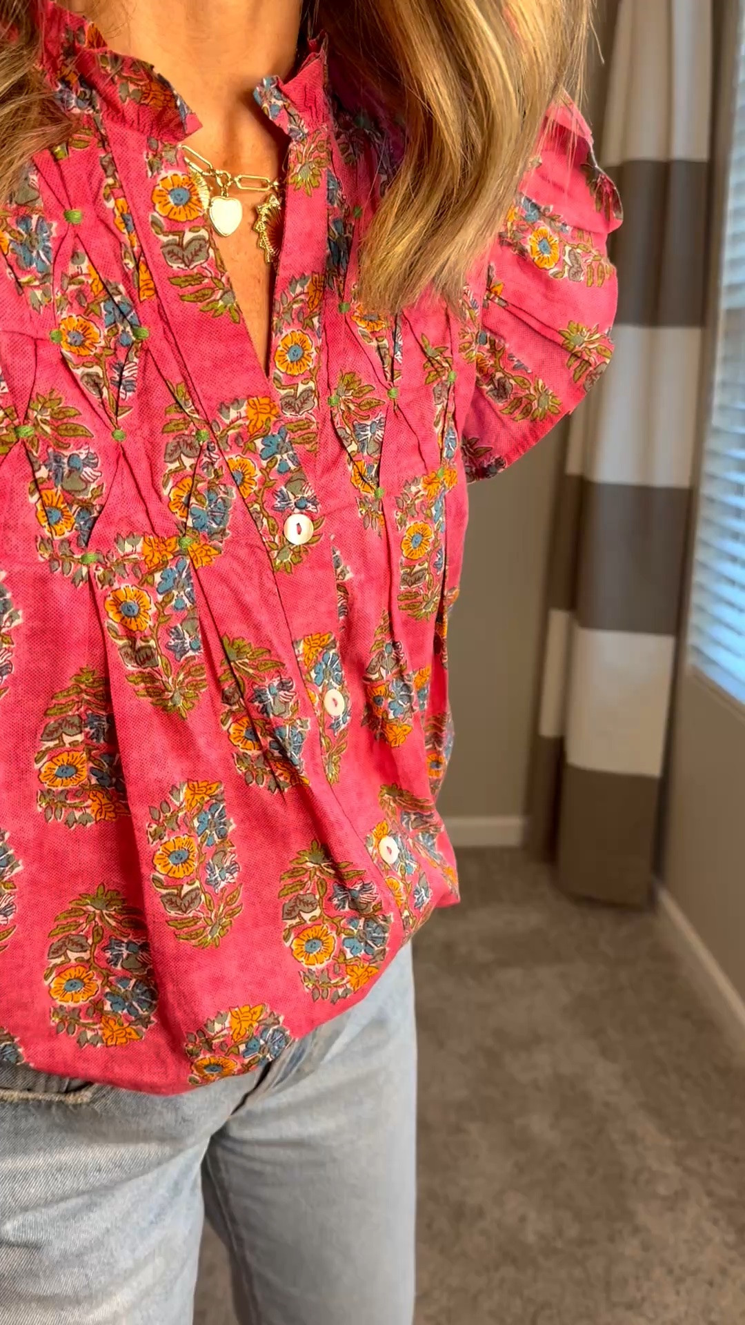 I love a THML top. so cute and easy to pair with jeans or shorts. Wearing Levi’s and love them. Haven’t worn a pair in years. WHY? XS-top 26-jeans

#LTKdayinmylife #LTKootd #LTKOver40