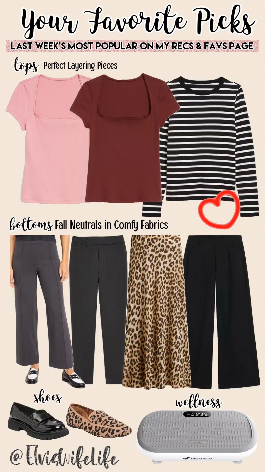 🫶Your favorites from the past week! Old Navy is still offering a number of deals, just click through below. 
🌟Some of these tops are under $10 and they’re offering a deal on pants as well. Perfect time to stock up for fall, work, back to school, you name it! 
🌟90s influence is still going strong: check out those lug sole patent leather penny loafers! 
🌟That vibration plate is the same one I have at home. It has useful bells and whistles, holds up to 400 pounds, and is great for days when you can’t get out outside the house to actually walk or move (it’s really helpful for me on days when my fibromyalgia flares up). 
💖Let me know what other things you would like to see and I will post about them!

#LTKSaleAlert #LTKShoeCrush #LTKPlusSize