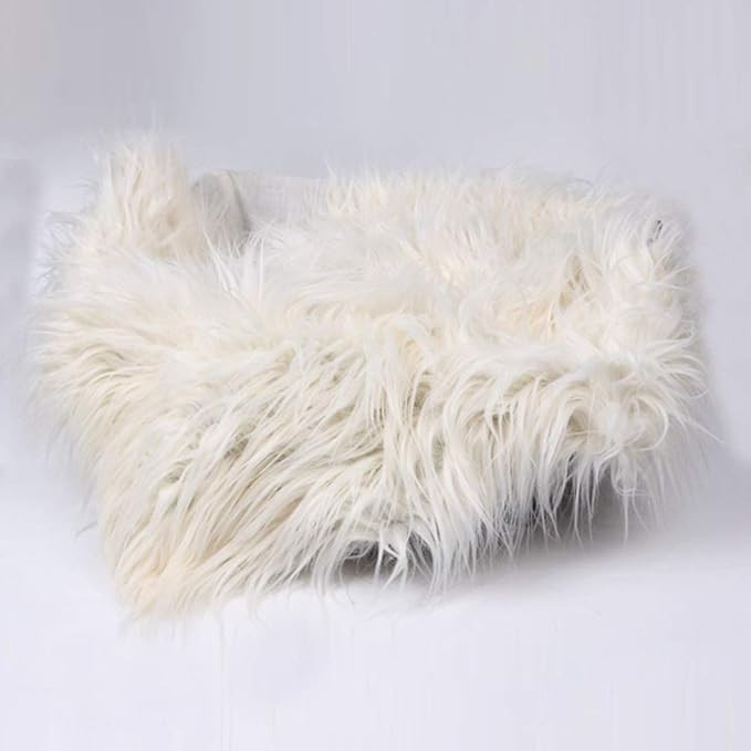 Baby Photo Props Blanket, Newborn Faux Fur Photography Basket Stuffer Rug, Beanbag Background Bac... | Amazon (US)