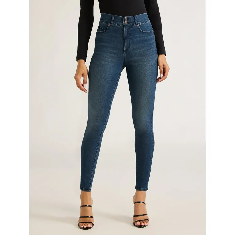 Sofia Jeans Women's Lift and Sculpt Skinny High Rise Ankle Jeans, 27" Inseam, Sizes 0-20 - Walmar... | Walmart (US)