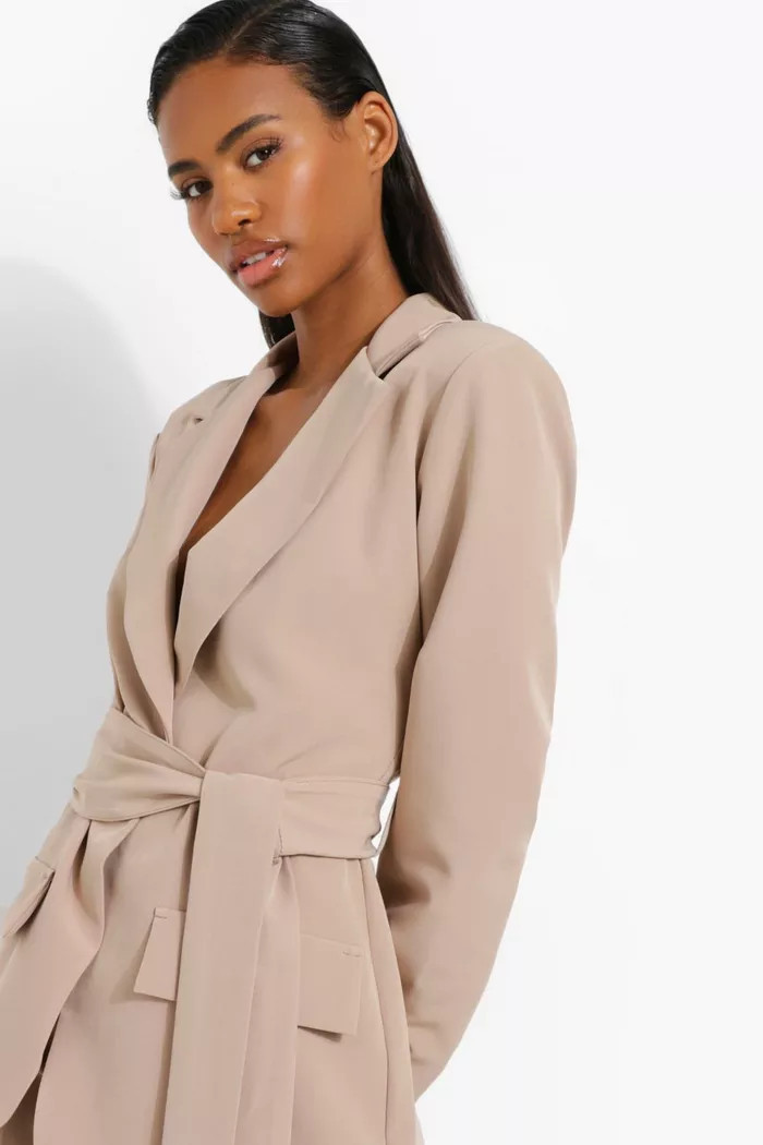 Obi Tie Waist Tailored Blazer | boohoo (US & Canada)