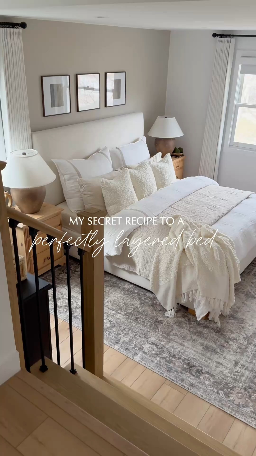 My secret recipe to a perfectly layered bed👌🏼

1️⃣Start with a good set of neutral quality sheets
2️⃣Choose a duvet cover that will be the centrepiece of your bedding layers
3️⃣Use a mix of pillows in various sizes and textures
4️⃣ Add a cozy coverlet in a coordinating colour
5️⃣Finish with a textured throw to tie everything together

Sweet dreams in your stylish bed🫶🏼

#LTKHome