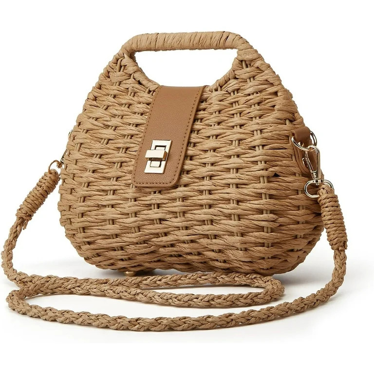 CAILDANL Casual Straw Beach Bags For Women Dumpling Bag Rattan Purses Summer Straw Crossbody Wove... | Walmart (US)