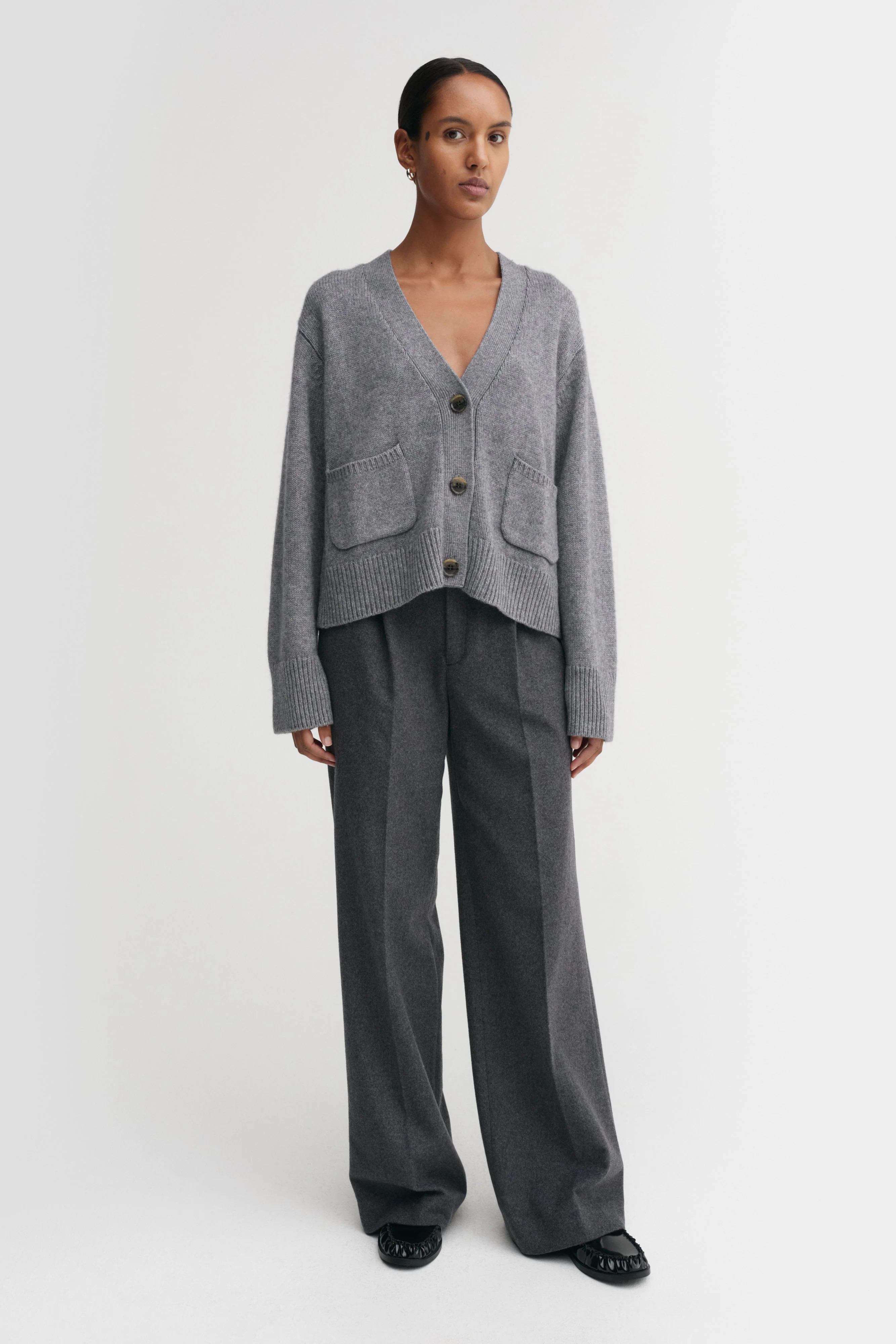 Beja Cardigan, grey | Almada Label