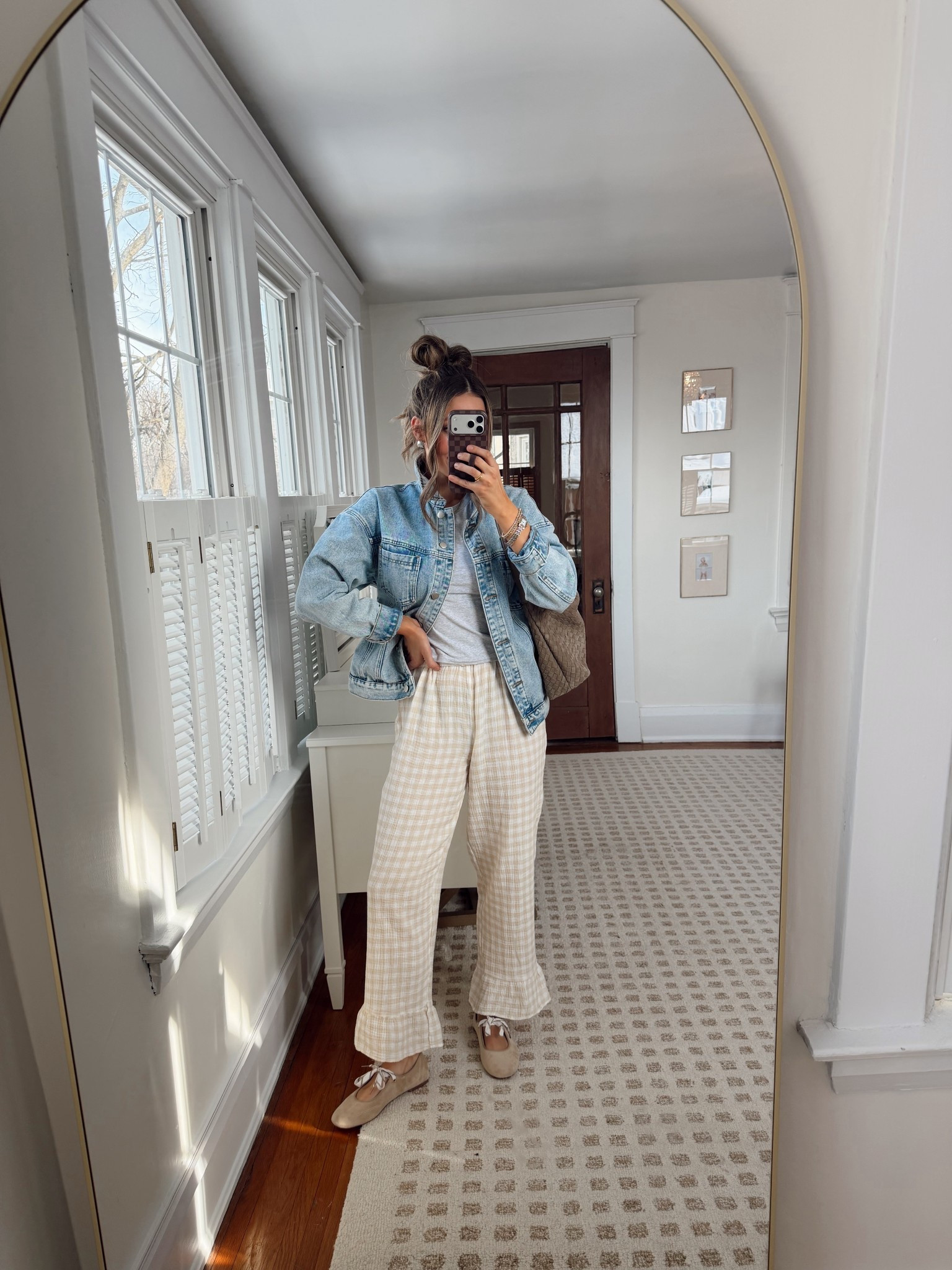 Spring gingham pants outfit idea 
Size M

#LTKSeasonal #LTKmomlife #LTKgrwm