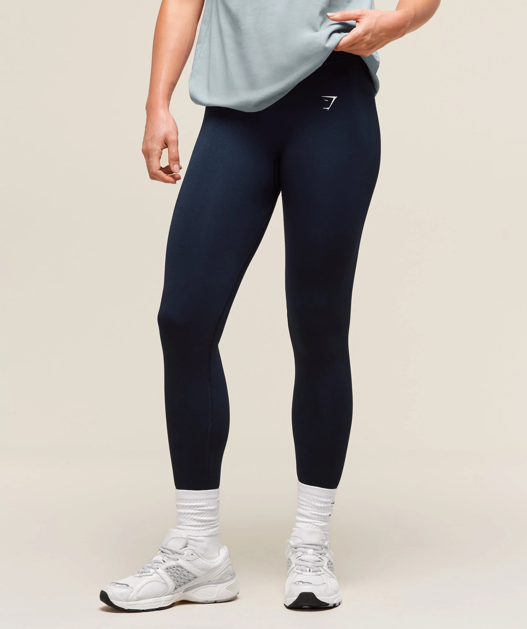 Gymshark Lift Seamless Leggings - Midnight Blue/Black Marl | Gymshark EU