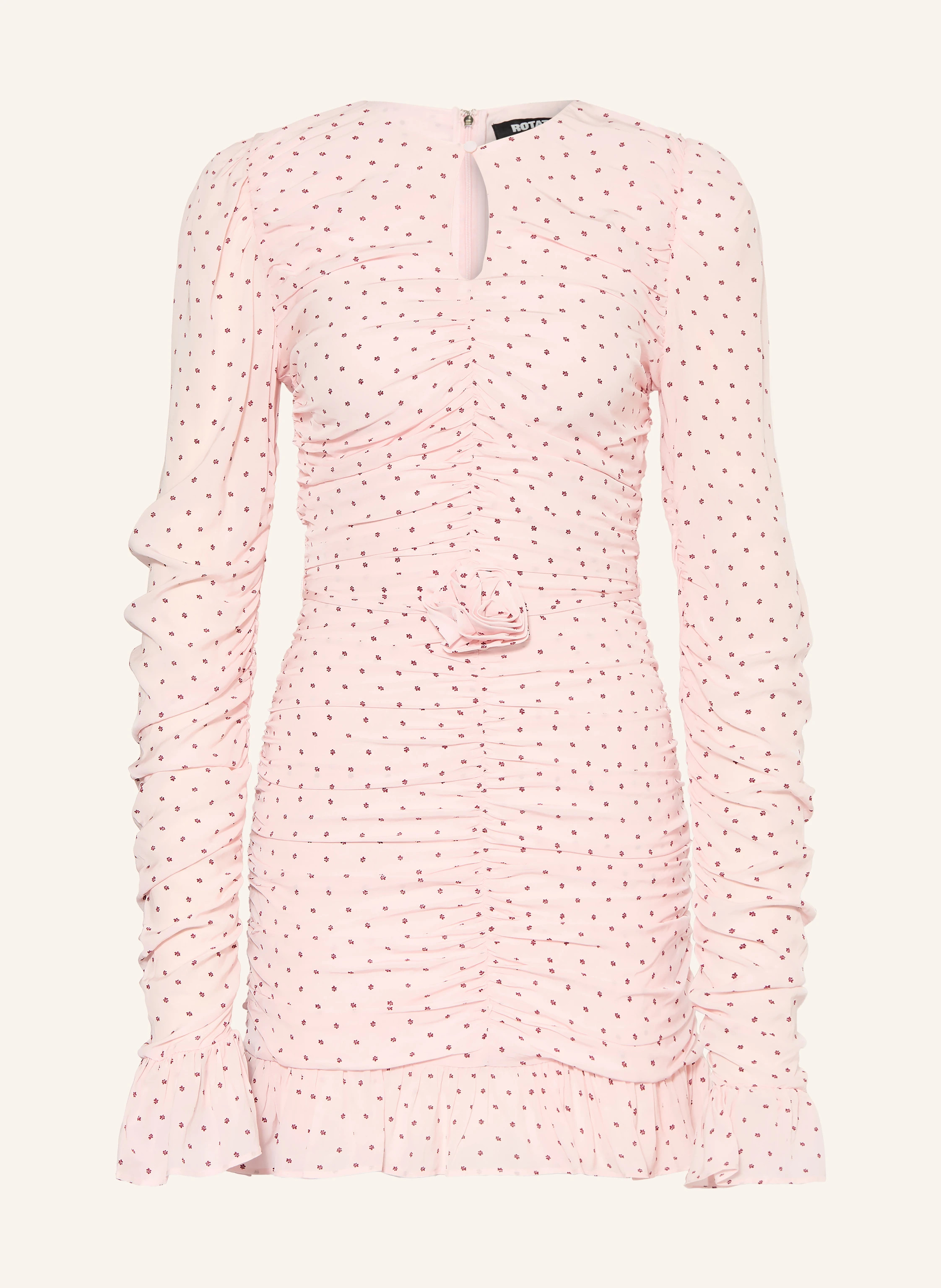 ROTATE Kleid mit R\u00fcschen in hellrosa / dunkelrot | Breuninger (DACH)