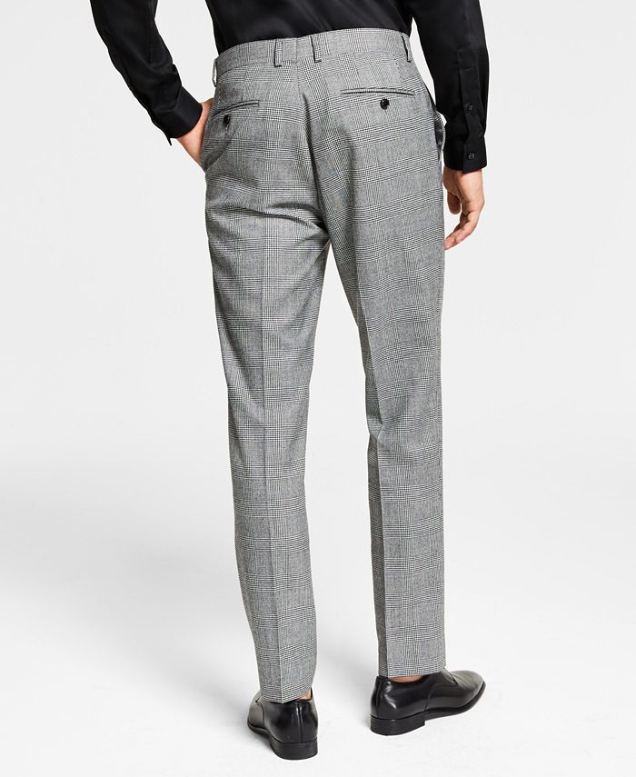 Bar III Men's Slim-Fit Black/White Plaid Suit Pants, Created for Macy's  & Reviews - Pants - Men ... | Macys (US)