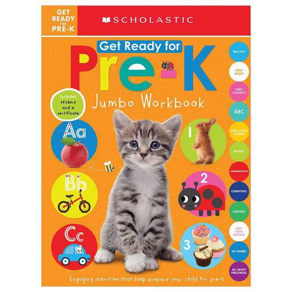 Get Ready for Pre-K Jumbo Workbook -  by Scholastic Inc. & Scholastic Early Learners (Paperback) | Target