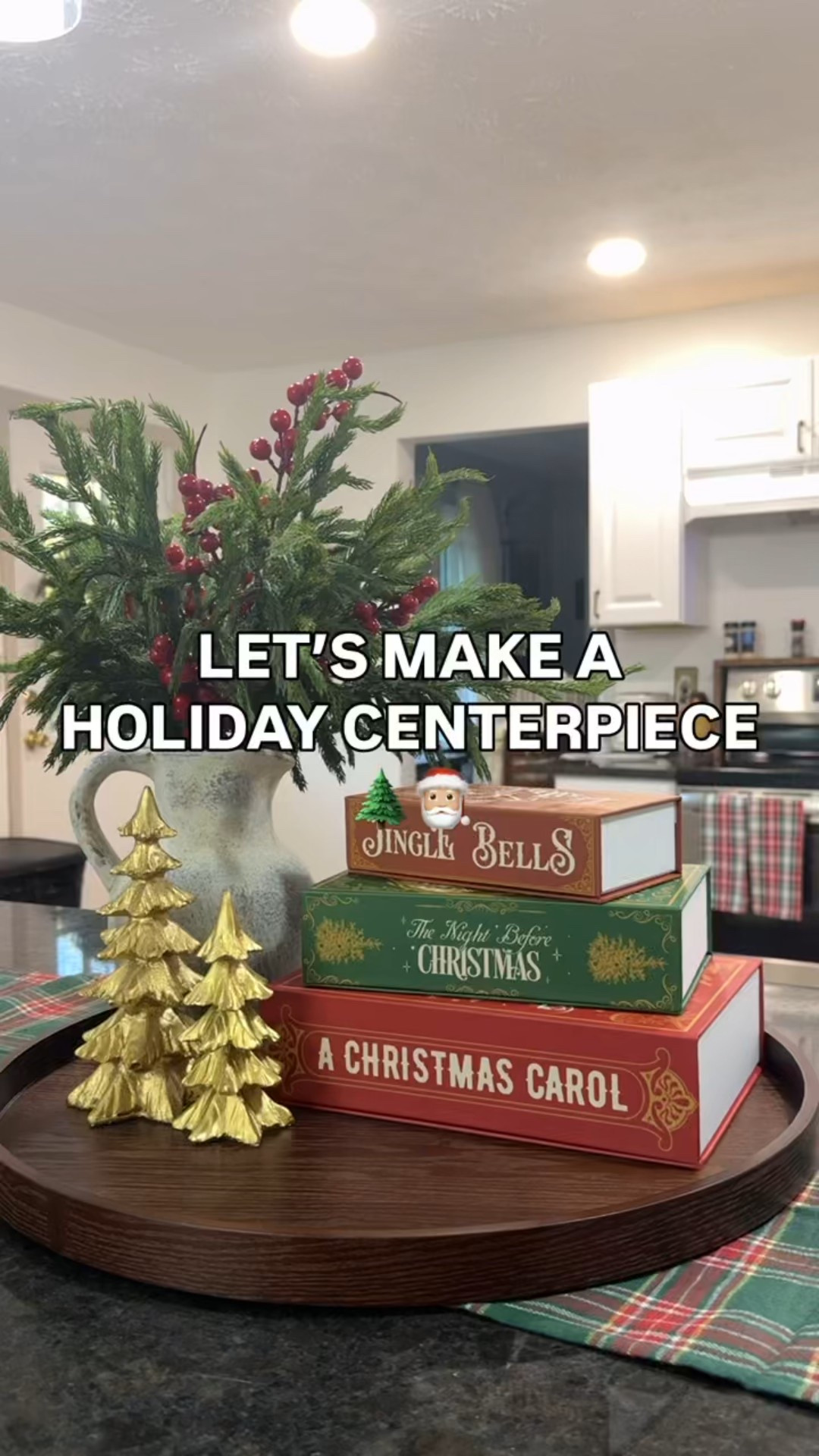 Festive decor to elevate your holiday spirit! This tray is perfect for holding your Christmas tree and ornaments. I love the rustic vase and the beautiful greenery. Check out my shop for more cute and affordable decor options!

#LTKHoliday #LTKHome #LTKSeasonal