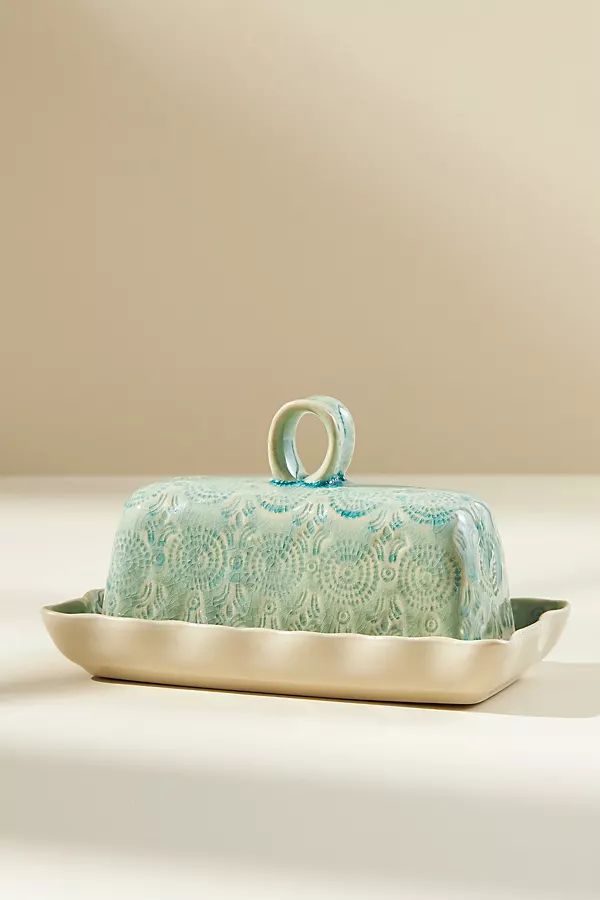 Old Havana Butter Dish By Anthropologie in Mint Size BUTTR DISH | Anthropologie (US)