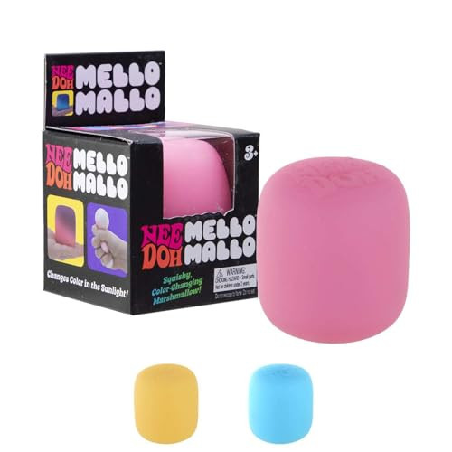 Schylling NeeDoh Mello Mallo - Sensory Toy with a Satisfying Dough Filling - Changes Color in The Sun - Ages 3 and Up - Color May Vary; One Per Pack | Amazon (US)