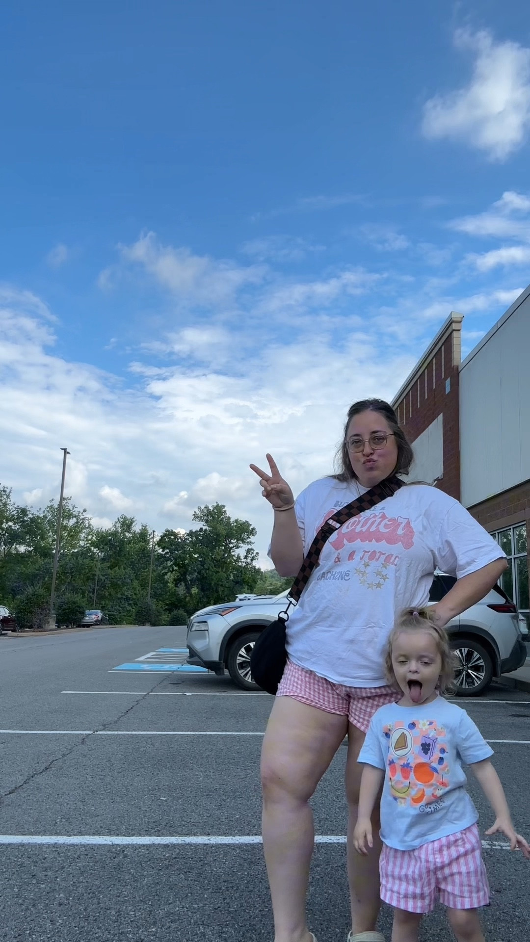 Matching mommy and me toddler outfits ootd boxer short trend graphic tee SAHM 

#LTKPlusSize #LTKMidsize #LTKKids