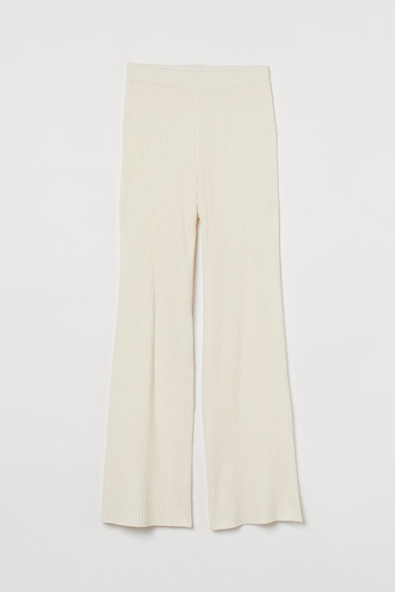 Rib-knit trousers | H&M (UK, MY, IN, SG, PH, TW, HK)
