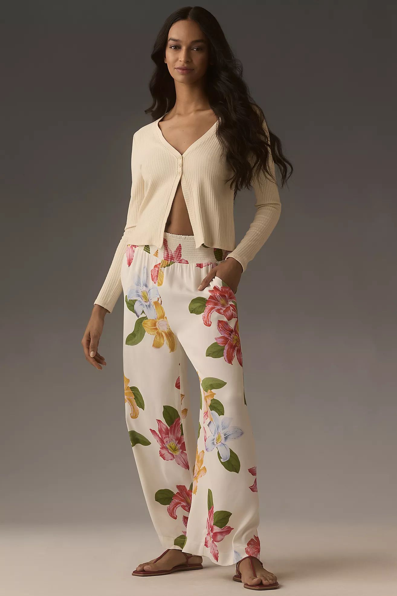 The Saria Smocked Wide-Leg Pants | Anthropologie (US)