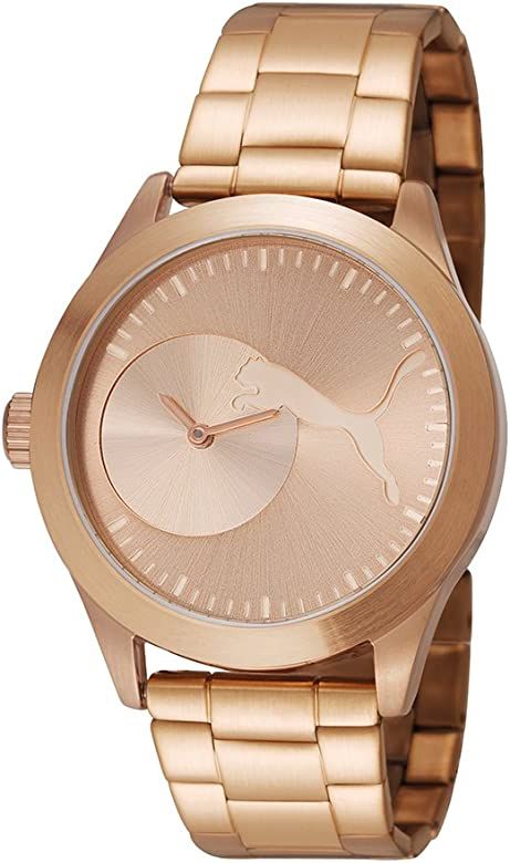 PUMA Women's PU103582003 Bling Metal Rose Gold Analog Display Quartz Rose Gold Watch | Amazon (US)