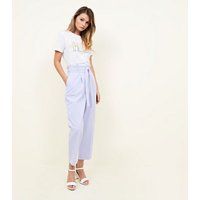 Lilac Paperbag Waist Tapered Trousers New Look | New Look (UK)