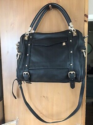 Rebecca Minkoff Large Purse Crossbody Black Leather Cupid | eBay AU