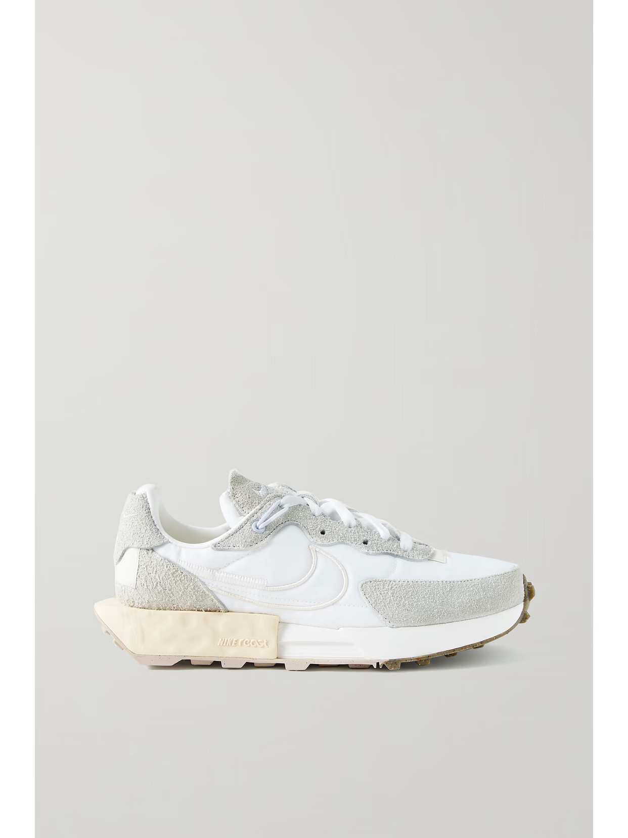 Nike - Fontanka Waffle Suede And Leather-trimmed Mesh Sneakers - White | NET-A-PORTER (US)