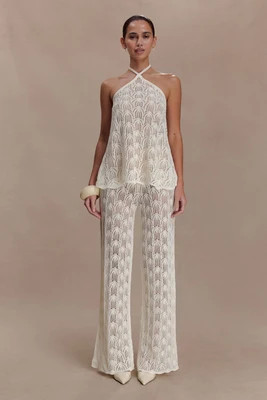 Glinda Crochet Pants / Ivory | MESHKI | XXS | MESHKI US