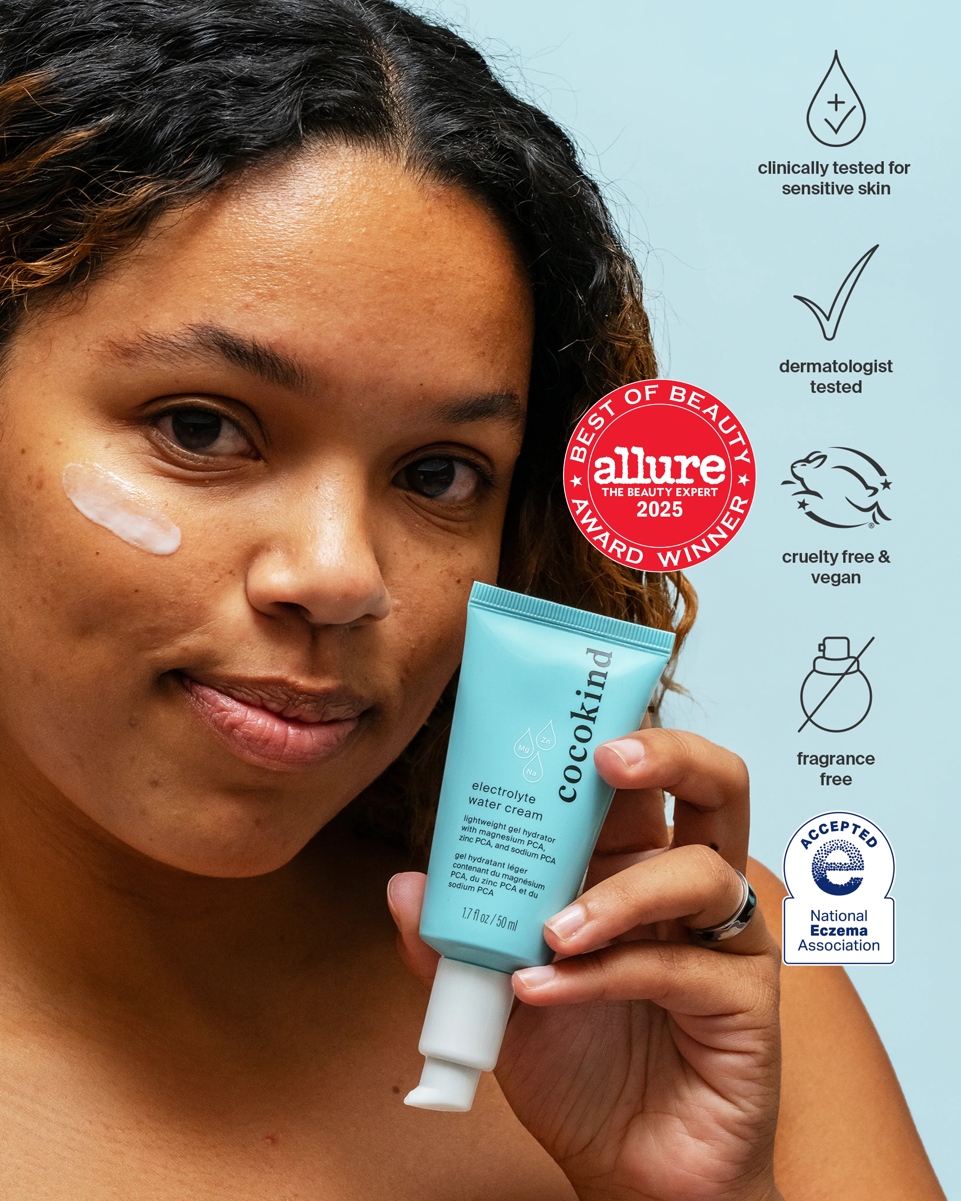 Electrolyte Water Cream | Lightweight Gel Moisturizer | Cocokind