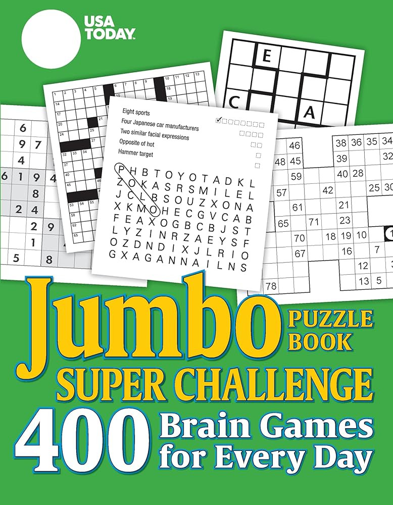 USA TODAY Jumbo Puzzle Book Super Challenge: 400 Brain Games for Every Day (USA Today Puzzles) (V... | Amazon (US)