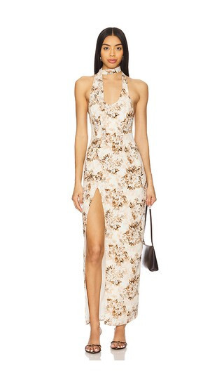 LIONESS Westwood Maxi Dress in Brown,Beige. - size M | Revolve Clothing (Global)