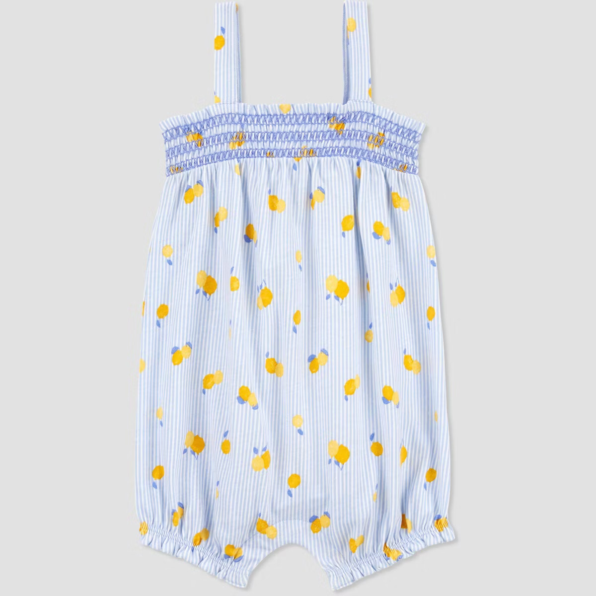 Carter's Just One You® Baby Girls' Striped Lemon Romper - Blue | Target