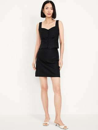 High-Waisted Linen-Blend Mini Skirt | Old Navy (US)