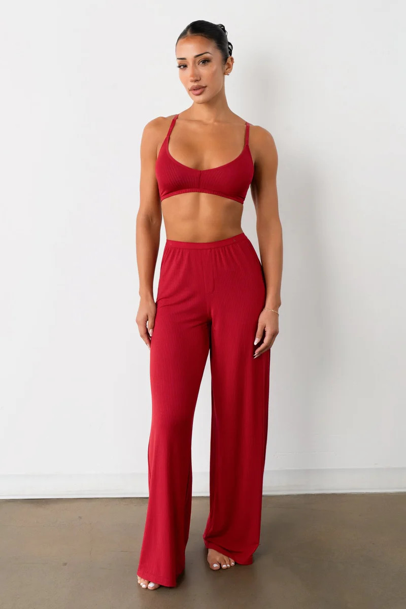 Vitality Float Rib Boxer Pant - Crimson | Vitality
