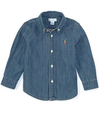 Ralph Lauren Baby Boys 3-24 Months Long Sleeve Woven Chambray Sportshirt | Dillard's | Dillard's