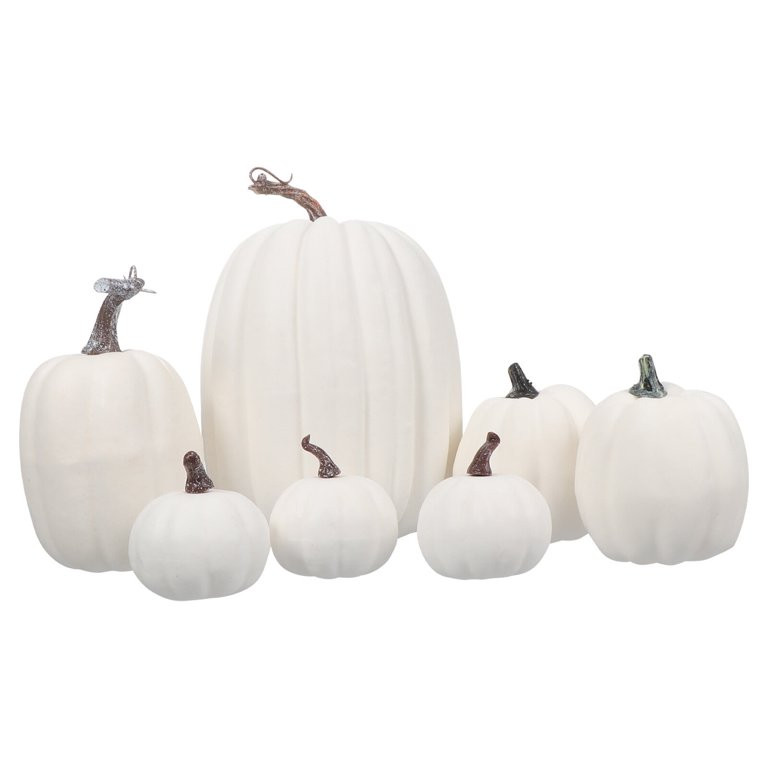 7PCS Halloween Simulated Pumpkin Model Decor Halloween Decorative Pumpkin Props - Walmart.com | Walmart (US)