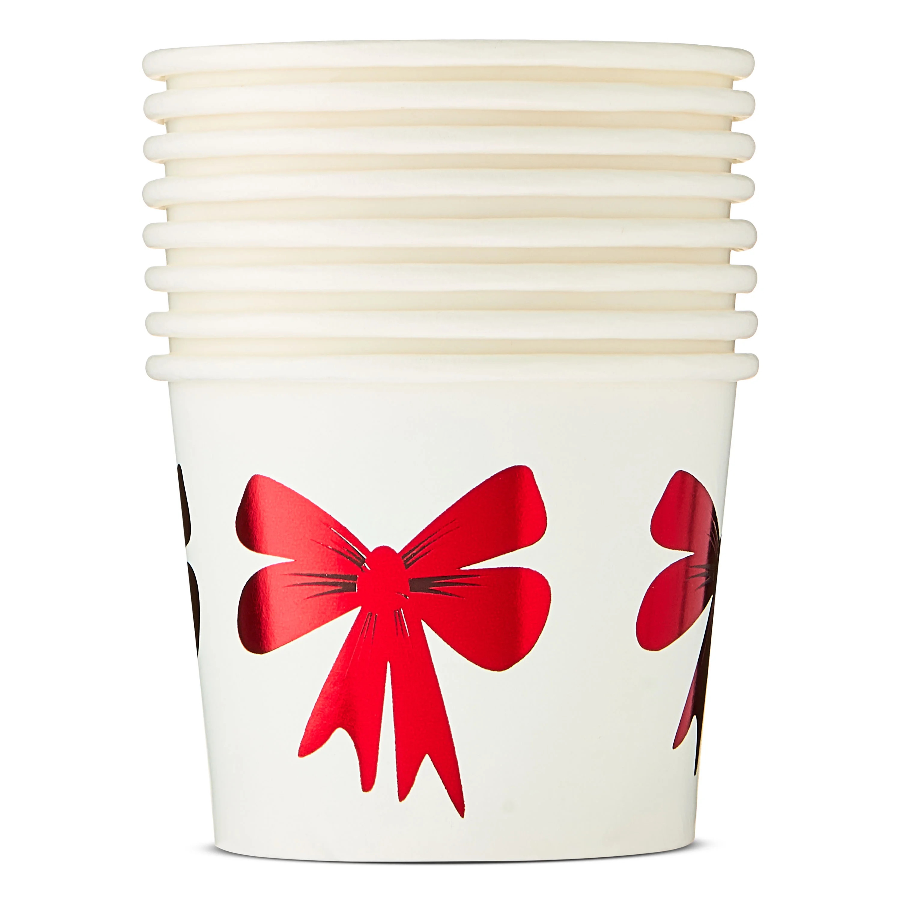 Christmas Bow Paper Treat Cups, Red, 8 Count, by Holiday Time | Walmart (US)