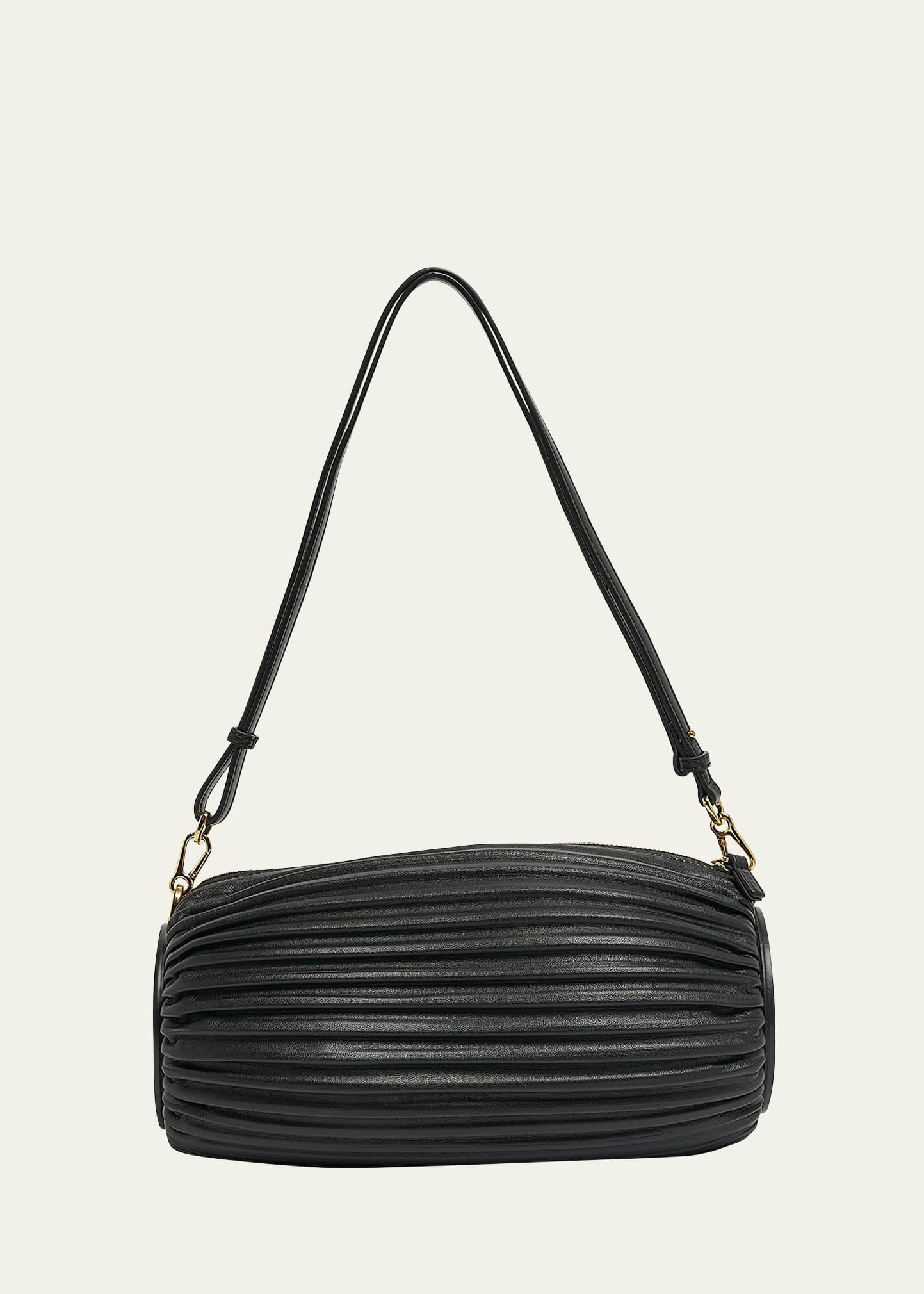 x Paula's Ibiza Bracelet Pouch in Pleated Napa Leather with Leather Strap | Bergdorf Goodman